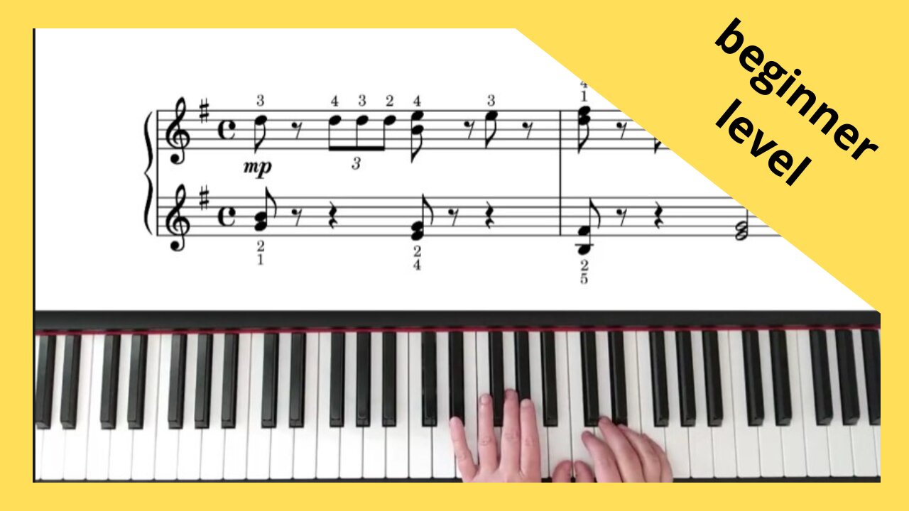 The Nutcracker March - Tchaikovsky (easy piece for piano)