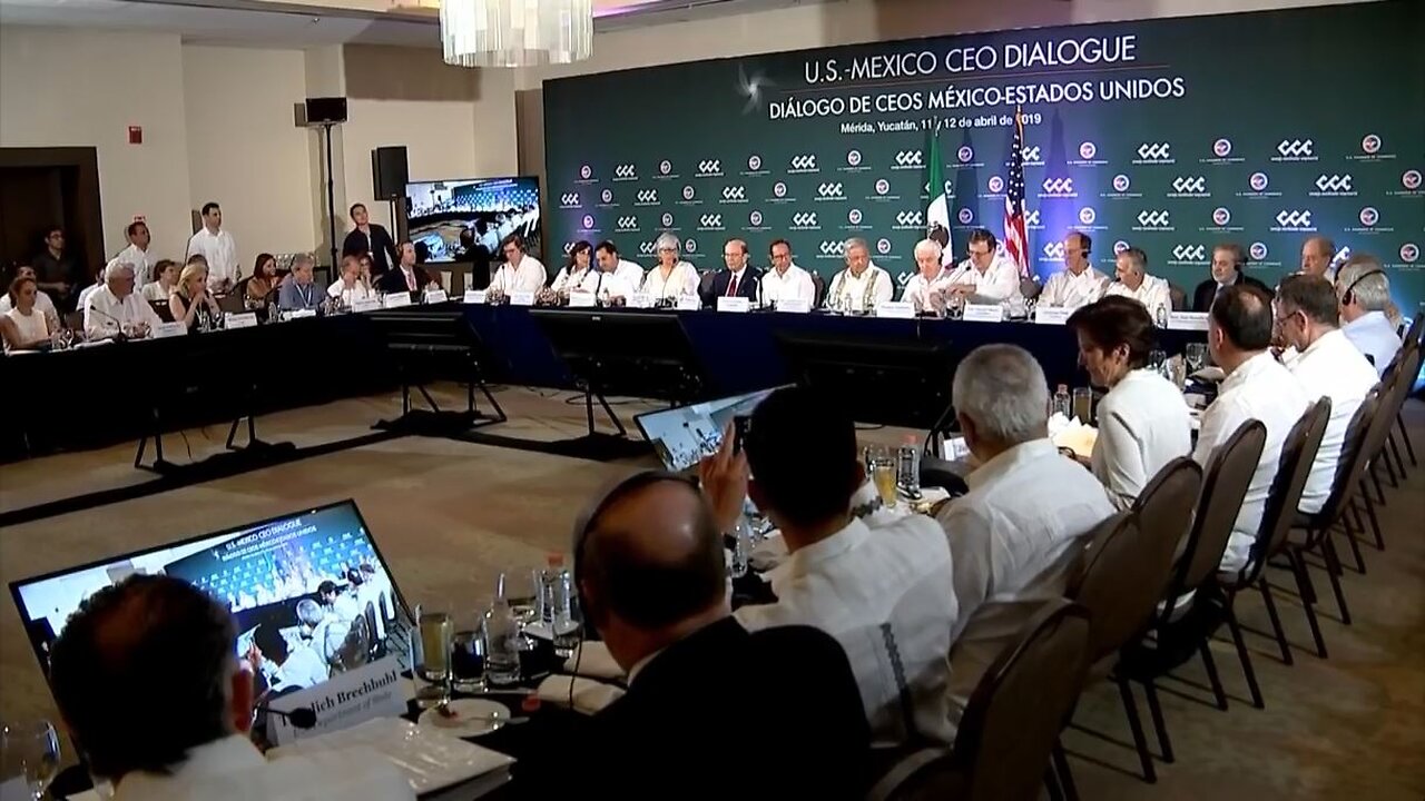 Firma del Acuerdo entre sectores privados de México y Estados Unidos, desde Mérida, Yucatán.