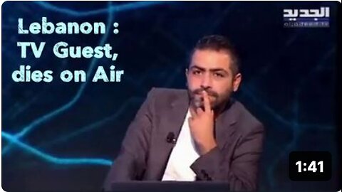 Lebanon : TV Show Guest dies on Air ☠️