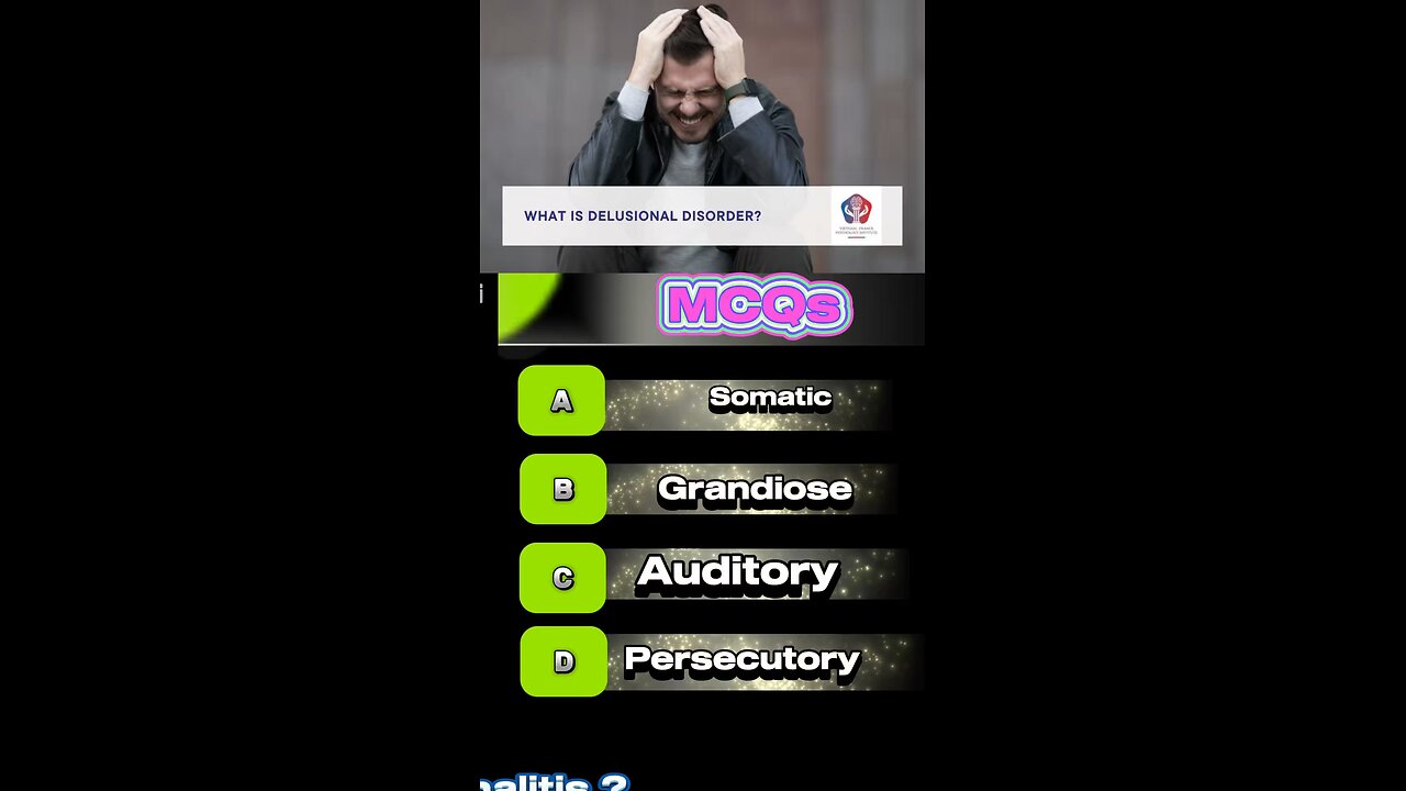 Delusion mcqs #medicalmcqs #disease #brain๐งด๐๐ฅ๐