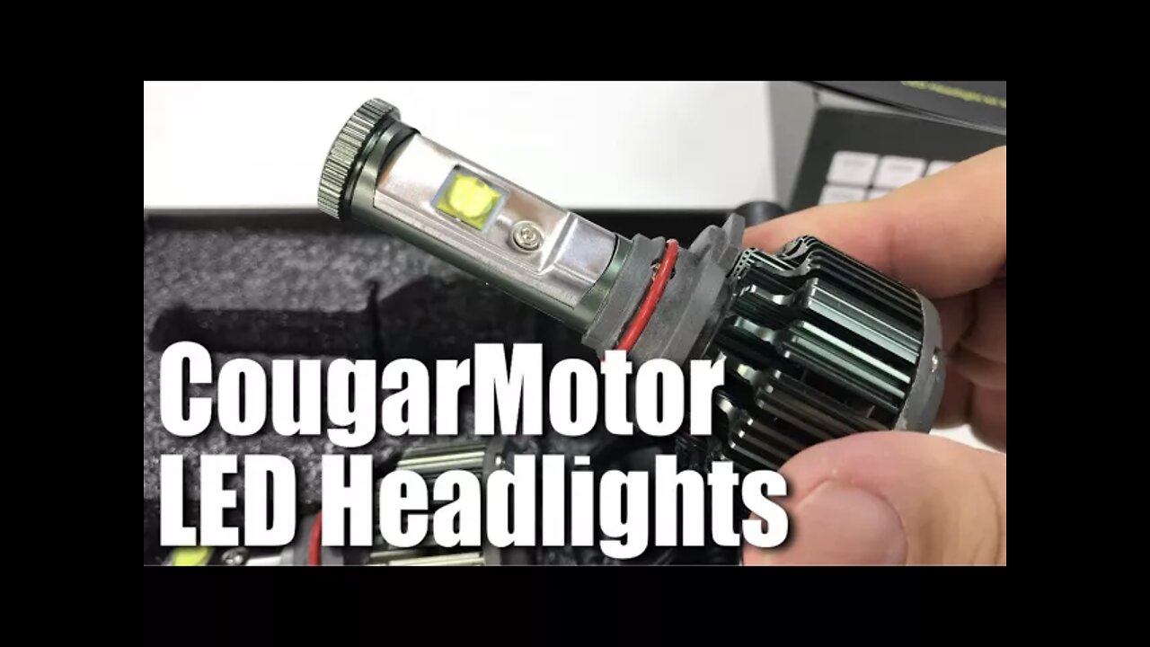 CougarMotor CREE LED 9005 Cool White Headlight Bulbs Unboxing