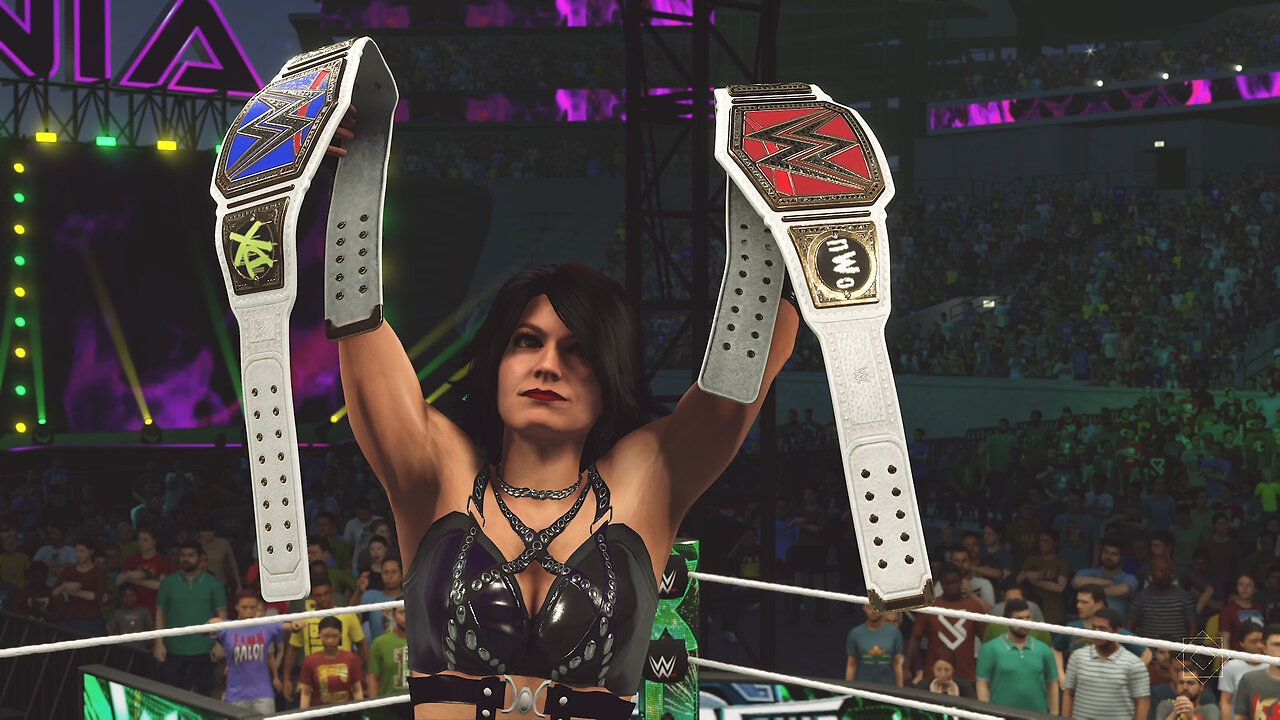 The Judgement Day Rayne Mercer Entrance & Victory (Normal & Title motion) - WWE 2K24 Game Clip