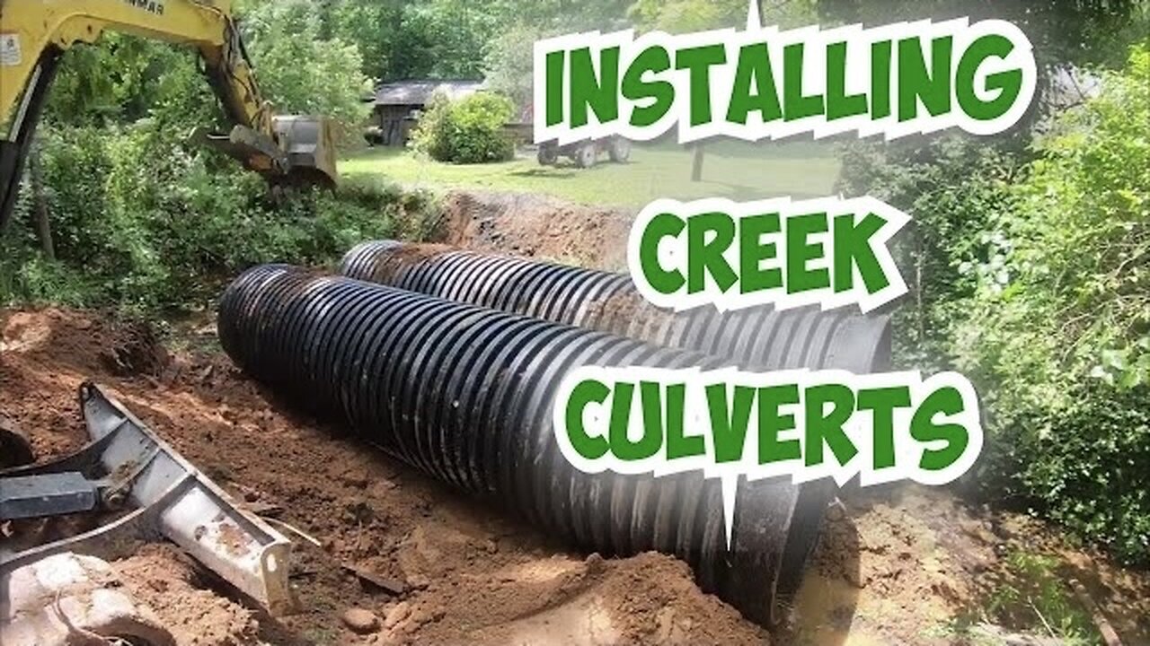 Installing BIG Culvert Pipes In A Creek-2024