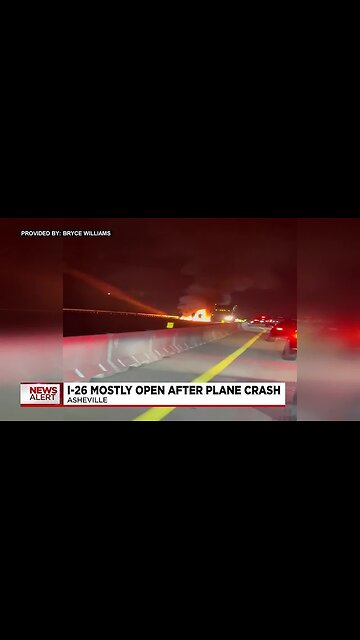 Plane bursts into FLAMES after crash landing on freeway #shorts