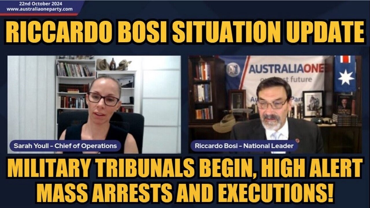 Riccardo Bosi Situation Update: "Military Tribunals Begin, High Alert Mass Arrests and Executions"