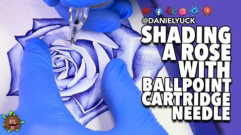 Shading A Rose With A Ballpoint Cartridge Pen