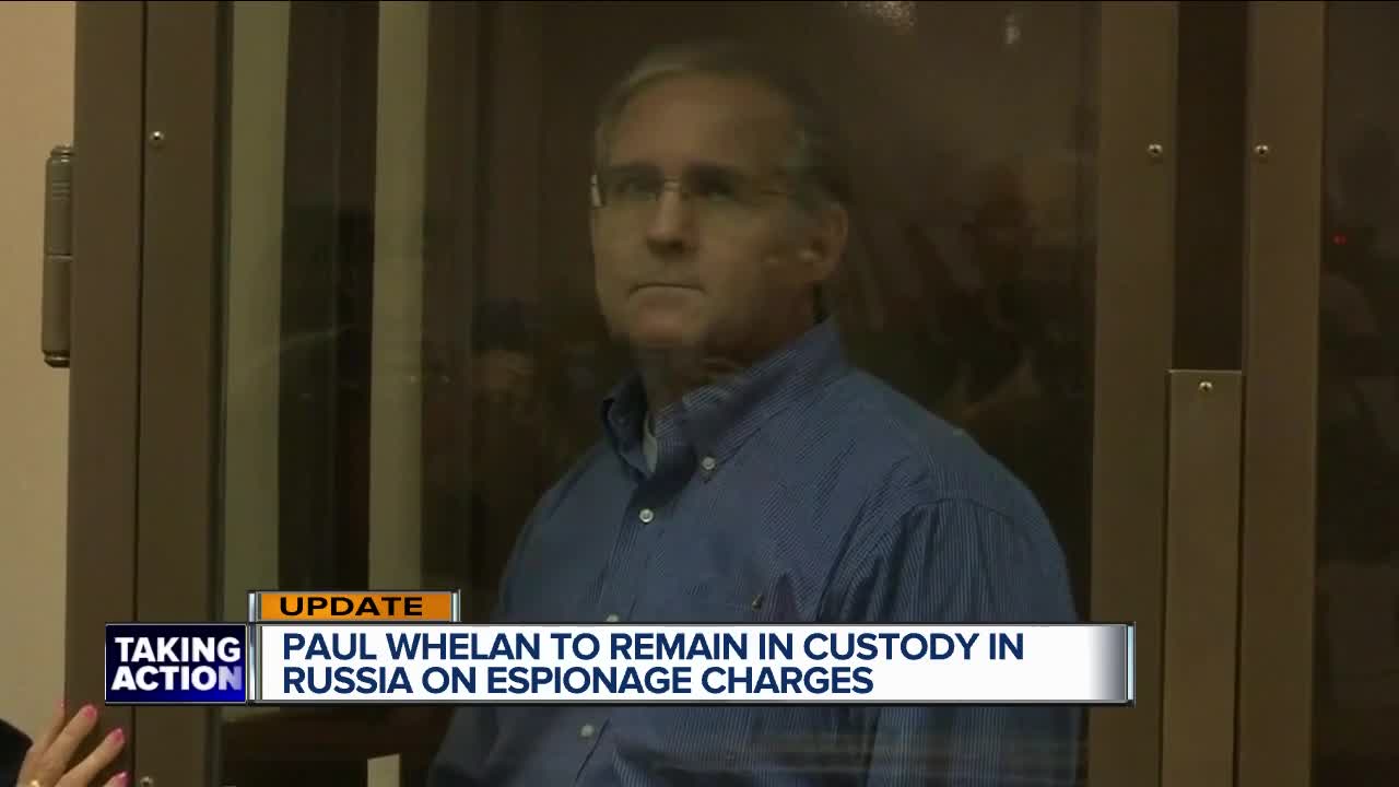 Paul Whelan to remain in custody in Russia on espionage charges