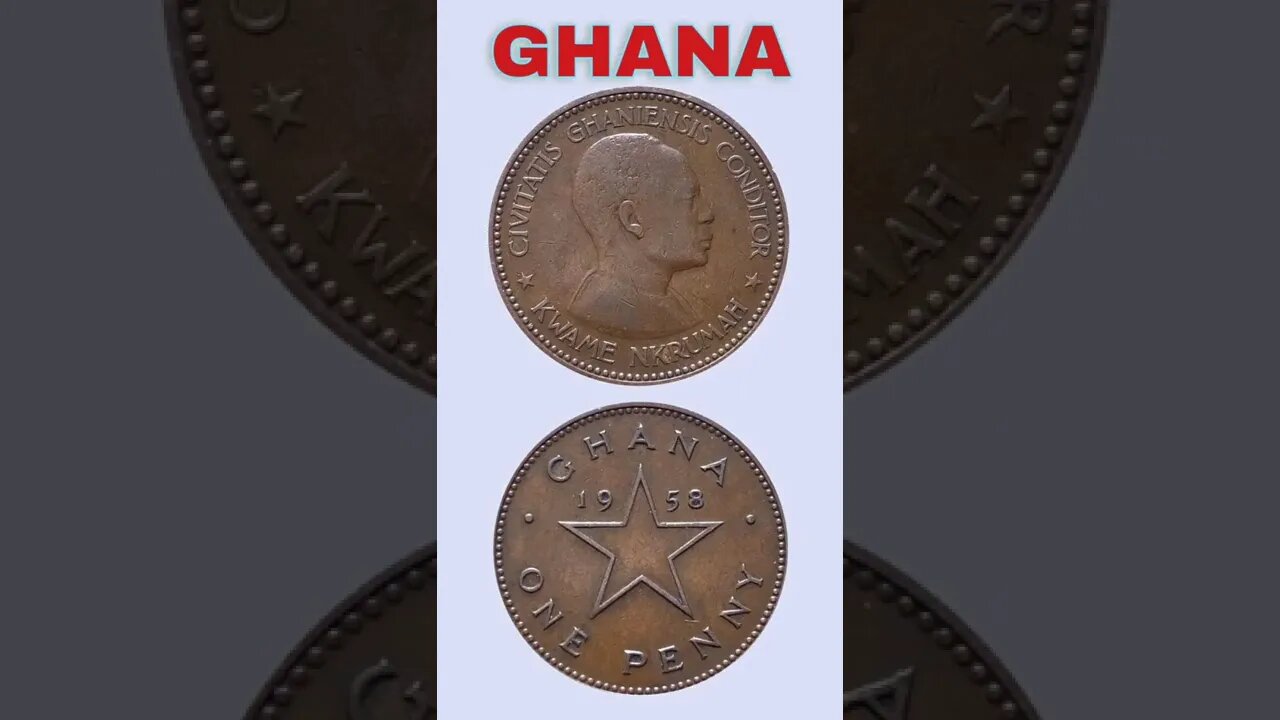 Ghana 1 Penny 1958.#shorts #coinnotesz