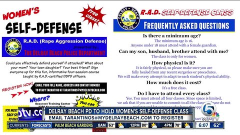 Delray Beach police holding women's self defense course