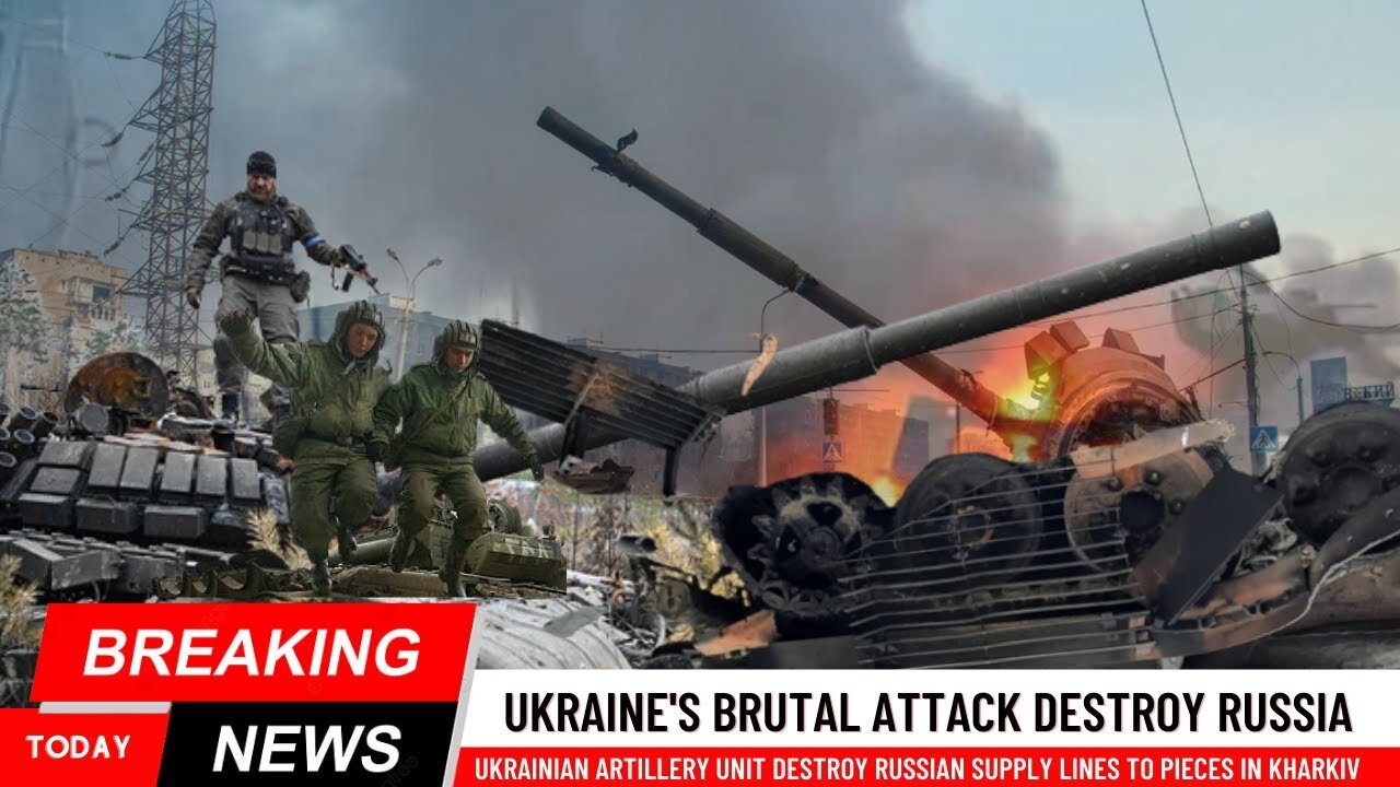 Brutal Attacks - Today, Ukrainian Artillery unit Destroy Russian supply lines to pieces in Kharkiv