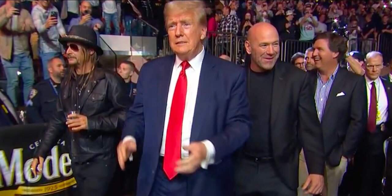 Donald Trump’s walkout with Tucker, Kid Rock, Dana White was like ‘The Right-Wing Avengers’