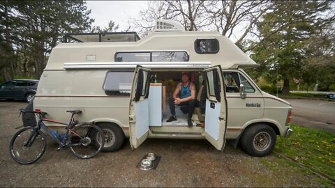 Man guts Classic Camper to build Dream Van | Unique Van Life Tour with a Bathtub!