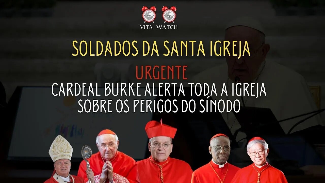 URGENTE Soldados da Santa Igreja: Cardeal Burke alerta toda a Igreja sobre os perigos do Sínodo