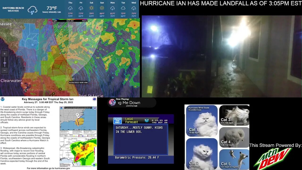 Still Tracking Ian in Daytona Beach / Volusia County (Had a brief power outage)