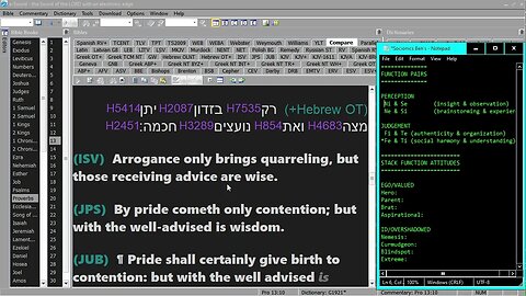 Proverbs 13:10 & cognitive functions.