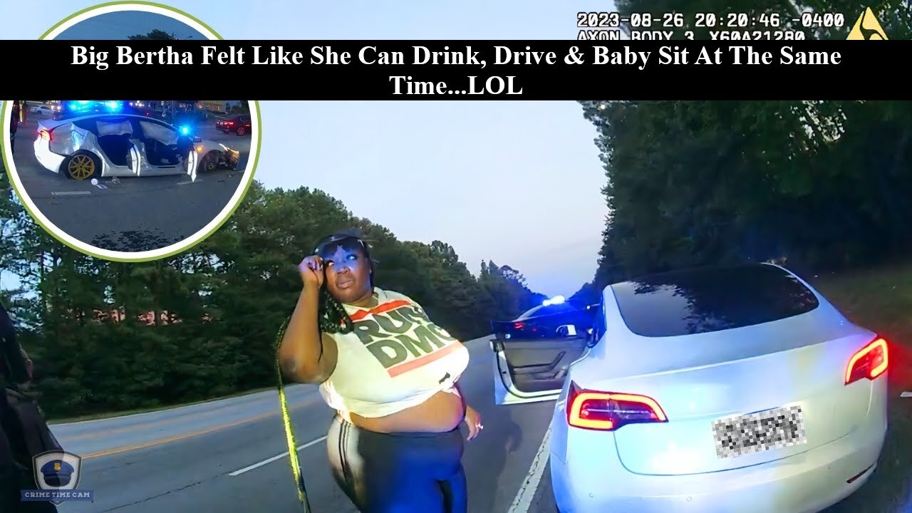 3000 lb Black Woman Takes Cop On A Wild Street Chase After Being Drunk With A Car Full Of Kids!