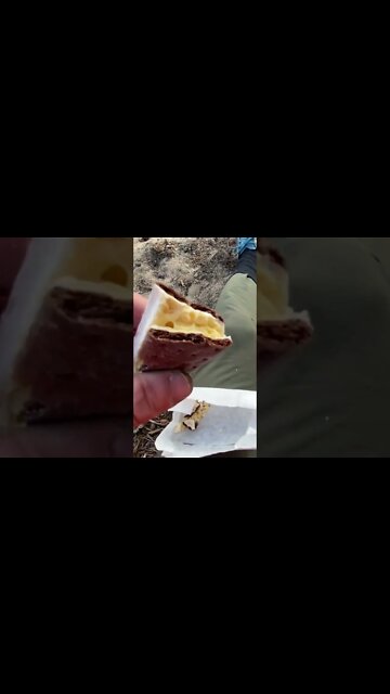 Eating an Ice cream sandwich backpacking?