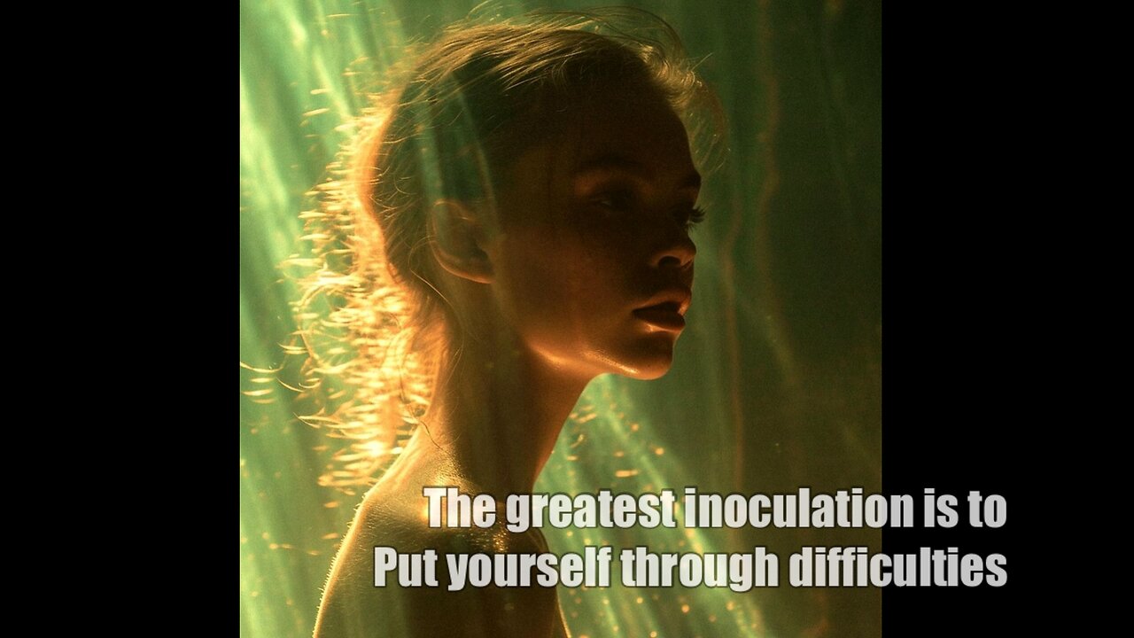 The greatest inoculation is to Put yourself through difficulties