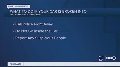 What to do if your car is broken into