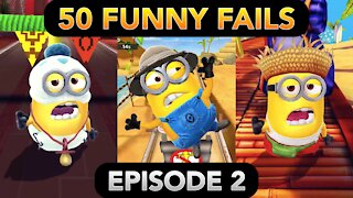 Minion Rush 50 FUNNY FAILS (Episode 2) | Minion Beach, Eduardo's House, The Pyramids