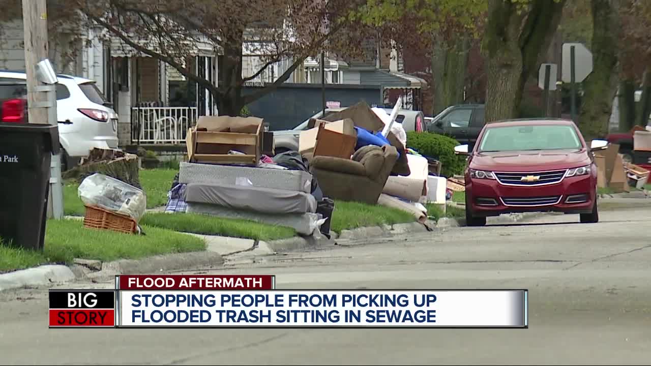 Warning issued about garbage picking in wake of recent metro Detroit flooding