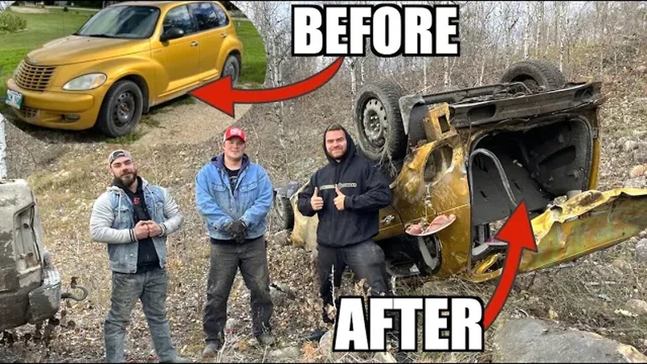 WE DESTROYED MY GIRLFRIENDS CAR!!