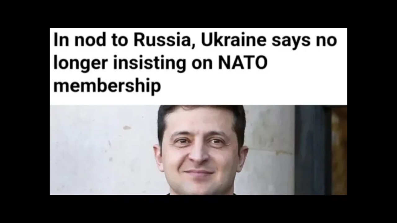 Ukraine President Zelensky no longer insisting on NATO Membership