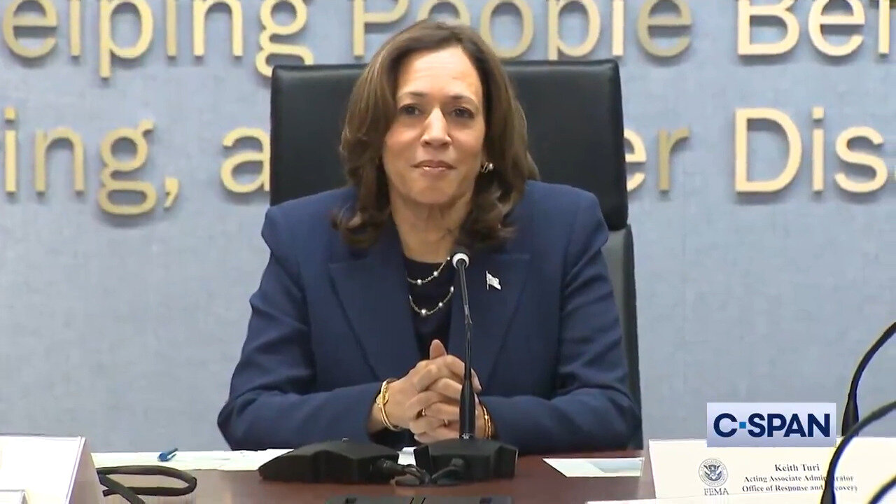 The LOOK On Kamala's Puffy Face As Aides Force Press Out Of FEMA Briefing Just COST Her The Election