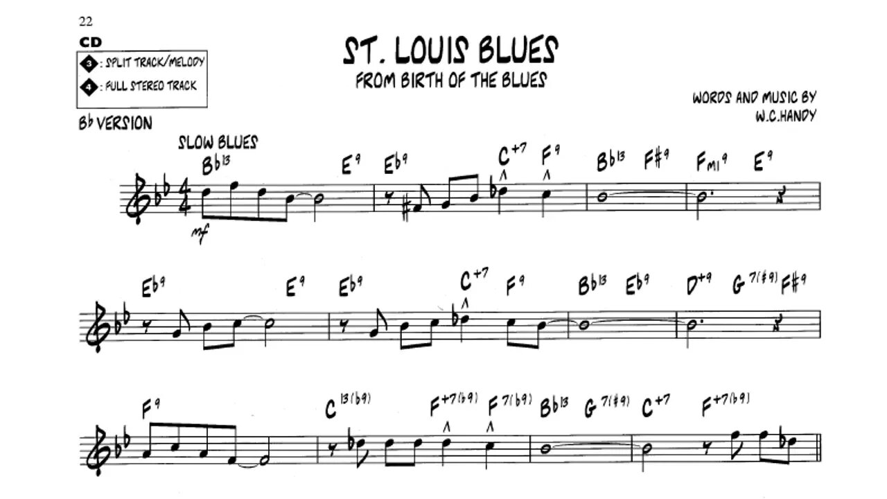 [EXCERTOS DE JAZZ] (Blues) - St. Louis Blues, Solo e Play-along