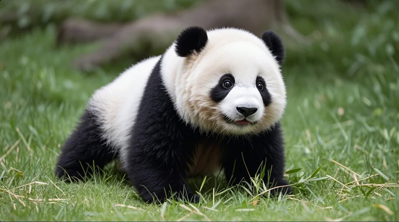 The timid little red panda is watched by a crowd of people.