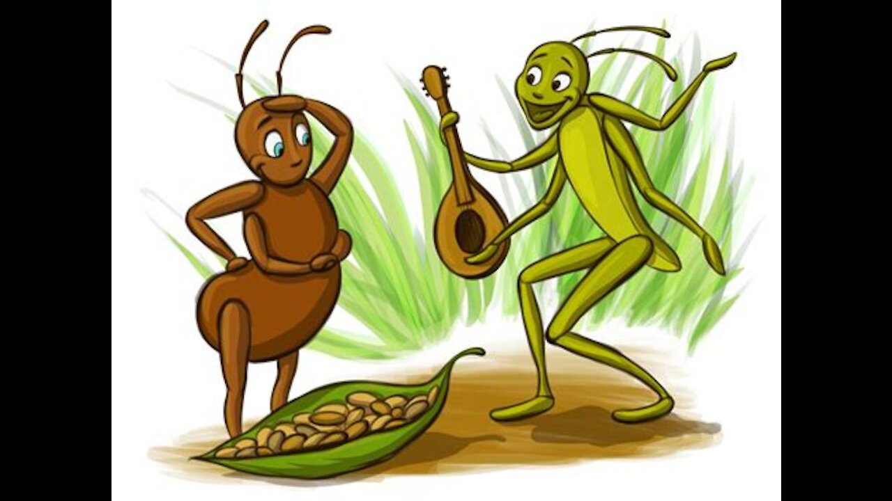 THE GRASSHOPPER AND THE ANTS