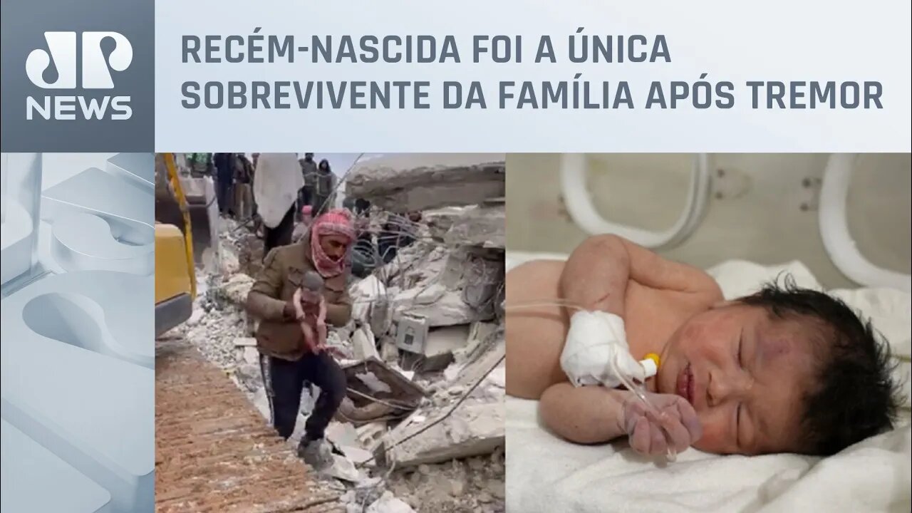 Bebê nasce nos escombros e é resgatado na Síria