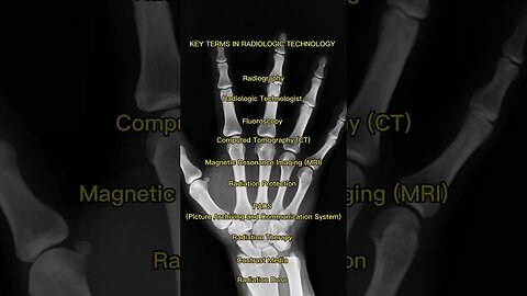 Key Terms in Radiology #health #medicalimaging #radiologytech #radiologictechnology