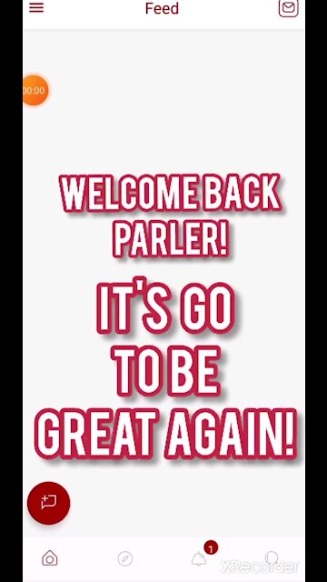 Welcome back PARLER!