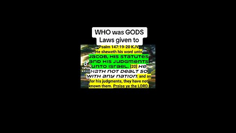Who is God‘s law given to? ￼