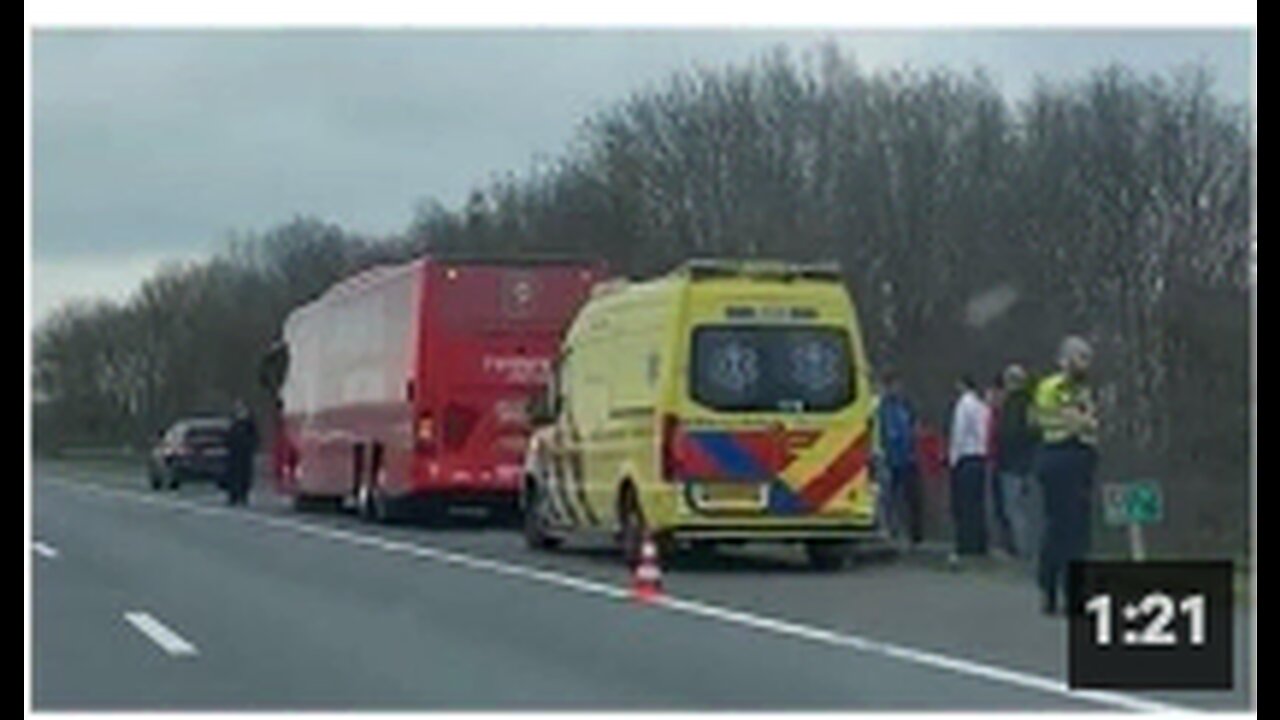 Football player has medical emergency on Team Bus while driving home after away game - FC Twente