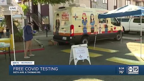 Free COVID-19 testing truck in west Phoenix