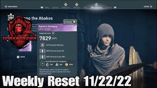 Assassin's Creed Odyssey- Weekly Reset 11/22/22