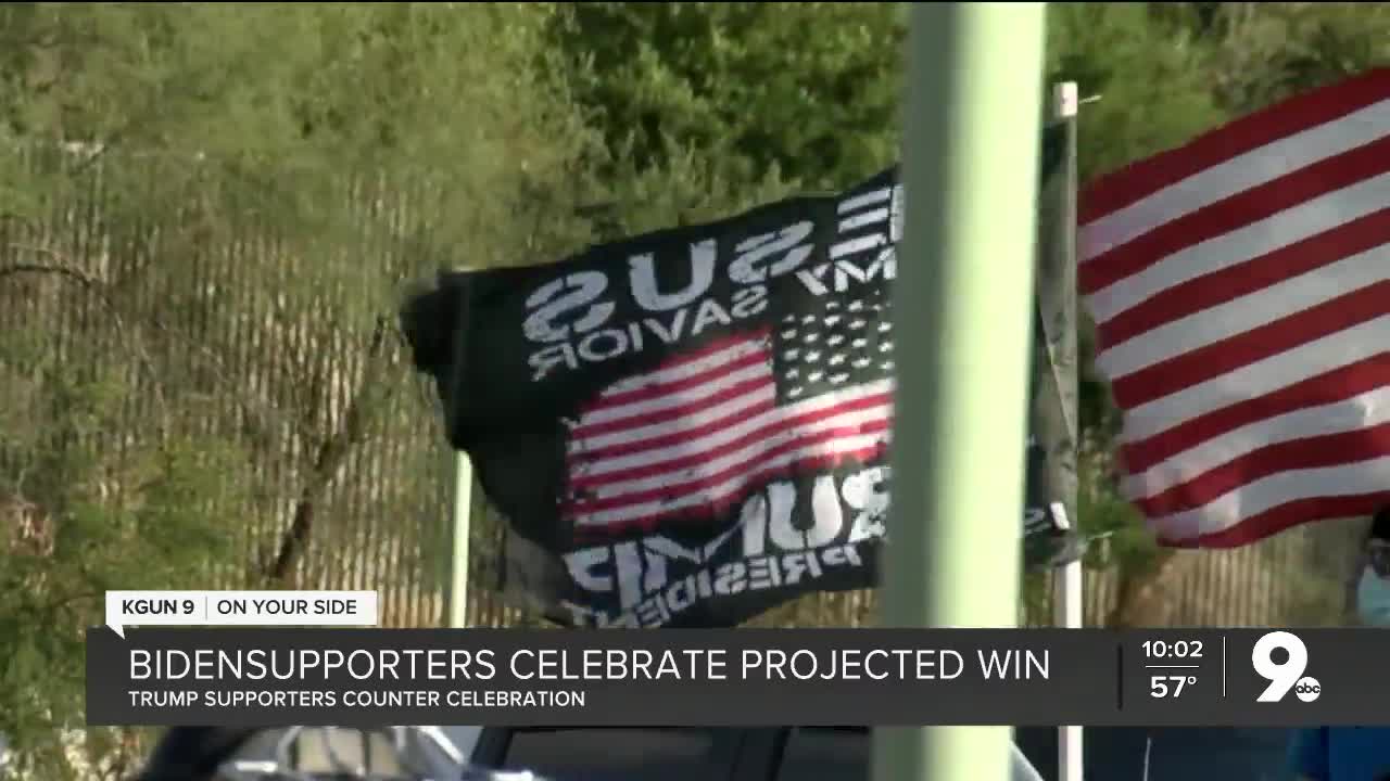 Biden-Harris supporters celebrate in Tucson