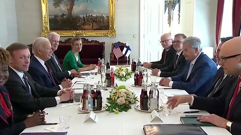 In Finland, Biden Stares Blankly Ahead As Press Shouts Questions Before They're Herded From The Room