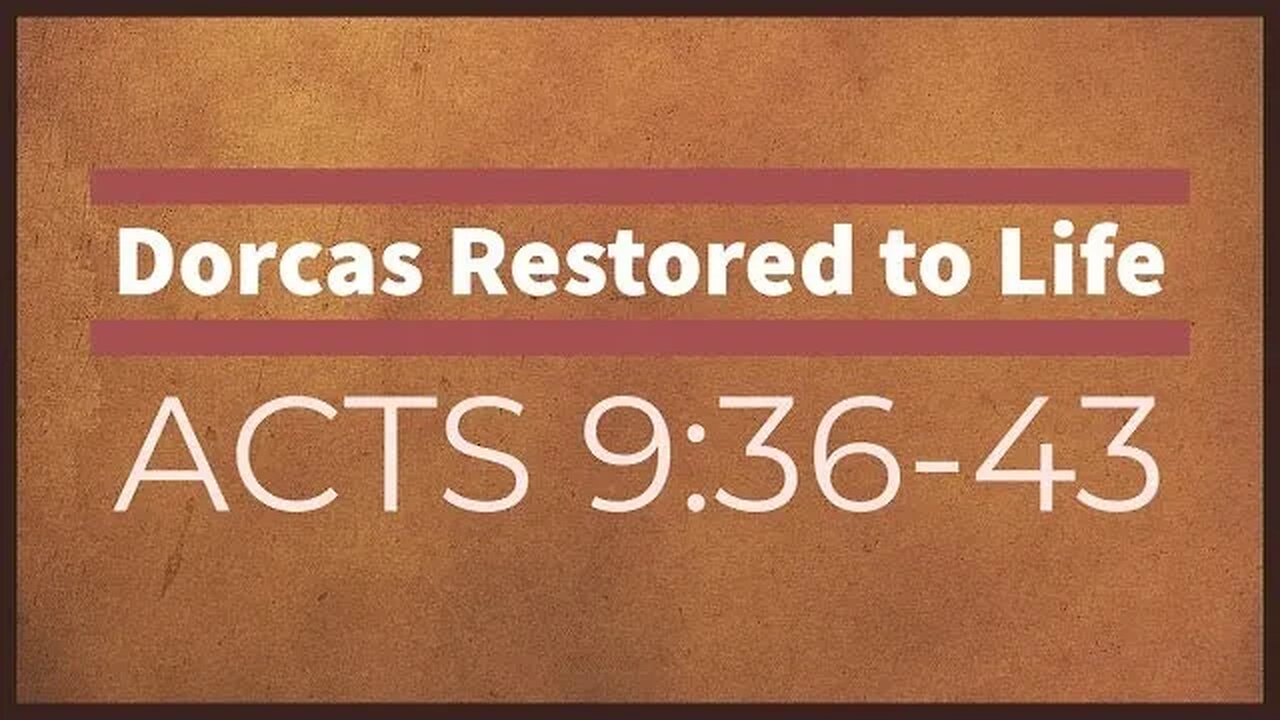 ECF Livestream | Dorcas Restored to Life - Acts 9:36-43 | Nina Salinas | 06.04.2023