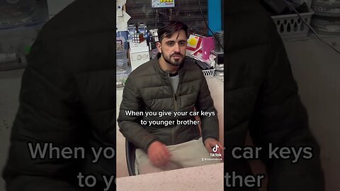 Giving your car keys to younger brother #youtubeshorts #funnyvideo #youtube