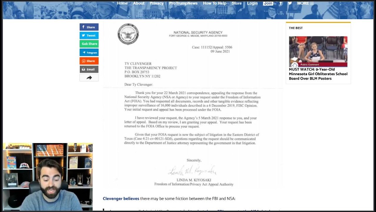 NSA's Letter Exposes FBI'S Illegal Spying On 16K+ Americans
