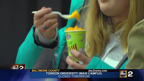 First day of spring: Sleet on the ground and free Italian ice in cups