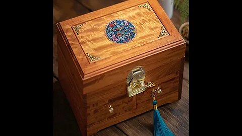 ANTIQUE HANDMADE ROSEWOOD JEWELRY STORAGE BOX