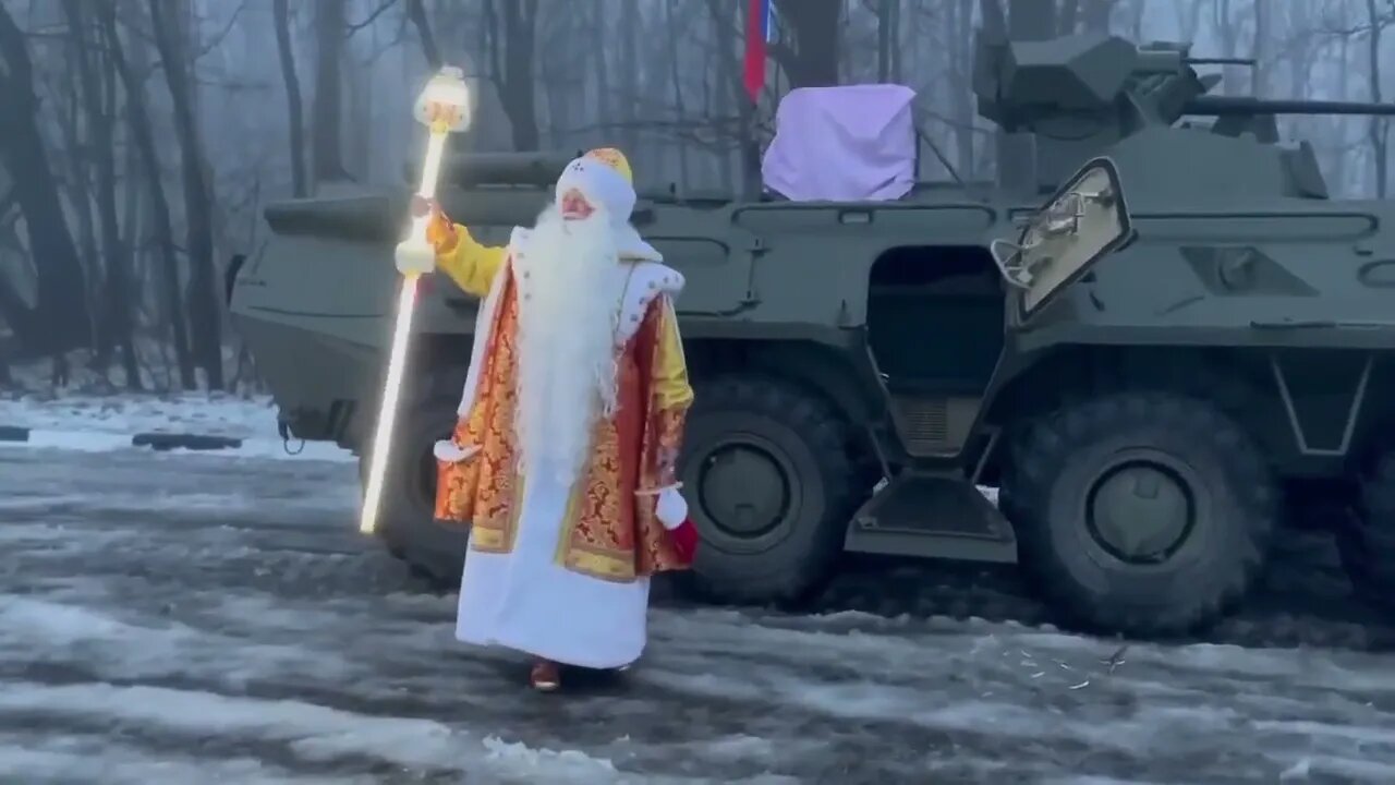 Santa Claus came to belgorod in an armored personnel carrier