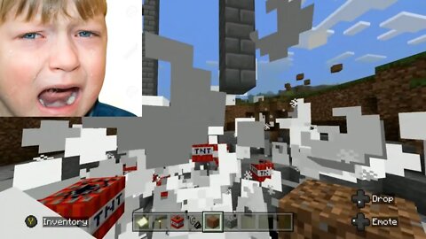 Kid Cries After His Minecraft World Gets Destroyed!