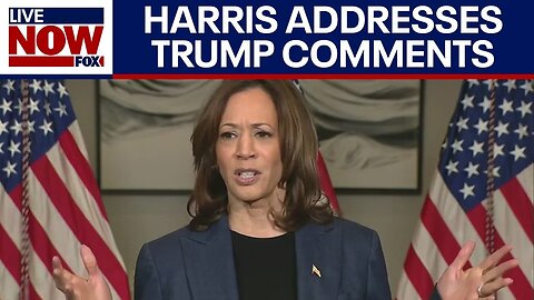 WATCH: Kamala Harris responds to Trump's 'garbage can' comments | LiveNOW from FOX