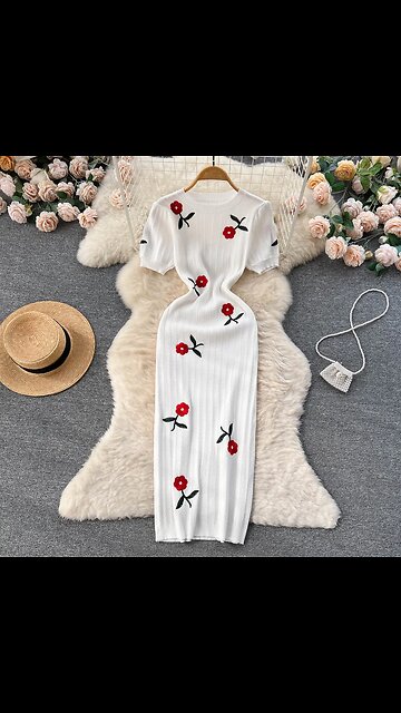 Crochet Dresses Knit Cut Out Dress Jurk Dames Beach Dresses for Women