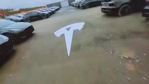 Drone flight through the Tesla Gigafactory Berlin Tour 2022